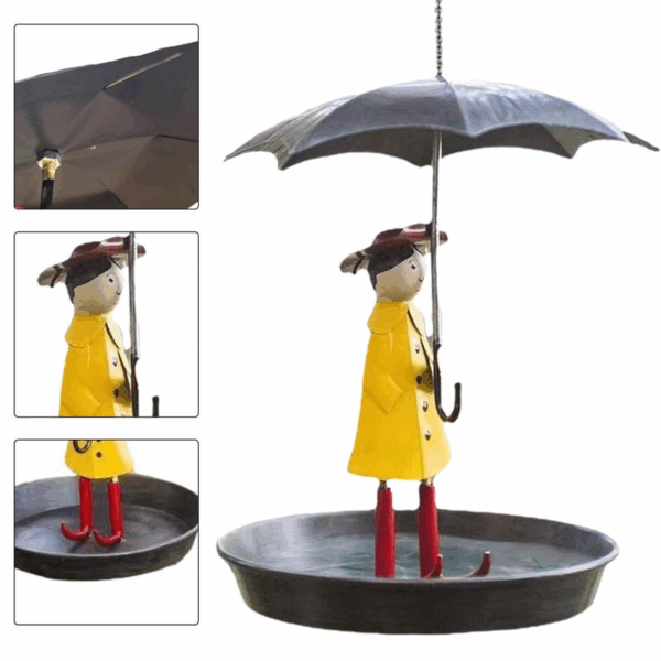 🎁Hanging Umbrella Girl Bird Feeder Garden Decor☂️ - Image 2