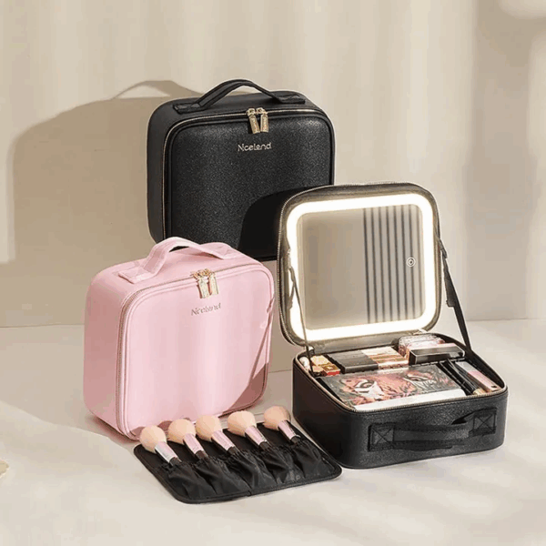 Beauty Reformation Travel Makeup Bag with Adjustable Dividers - Image 7