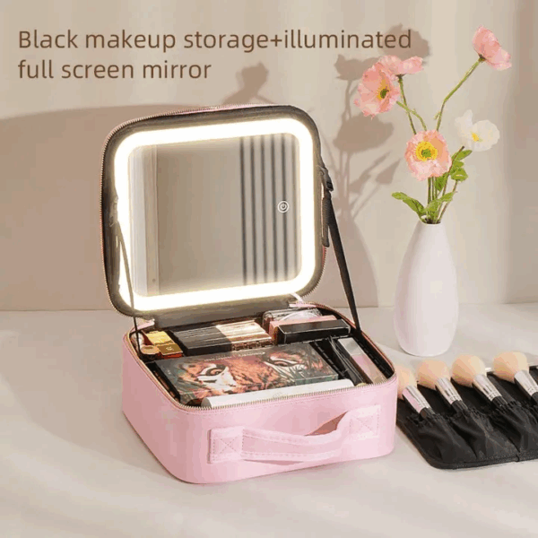 Beauty Reformation Travel Makeup Bag with Adjustable Dividers - Image 5