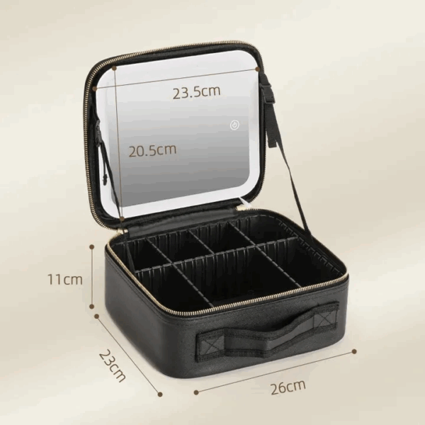 Beauty Reformation Travel Makeup Bag with Adjustable Dividers - Image 4